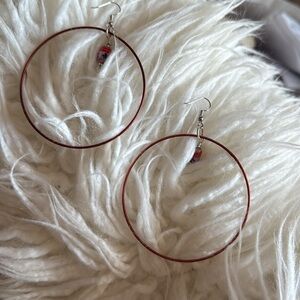 Handcrafted hoop dangle earrings